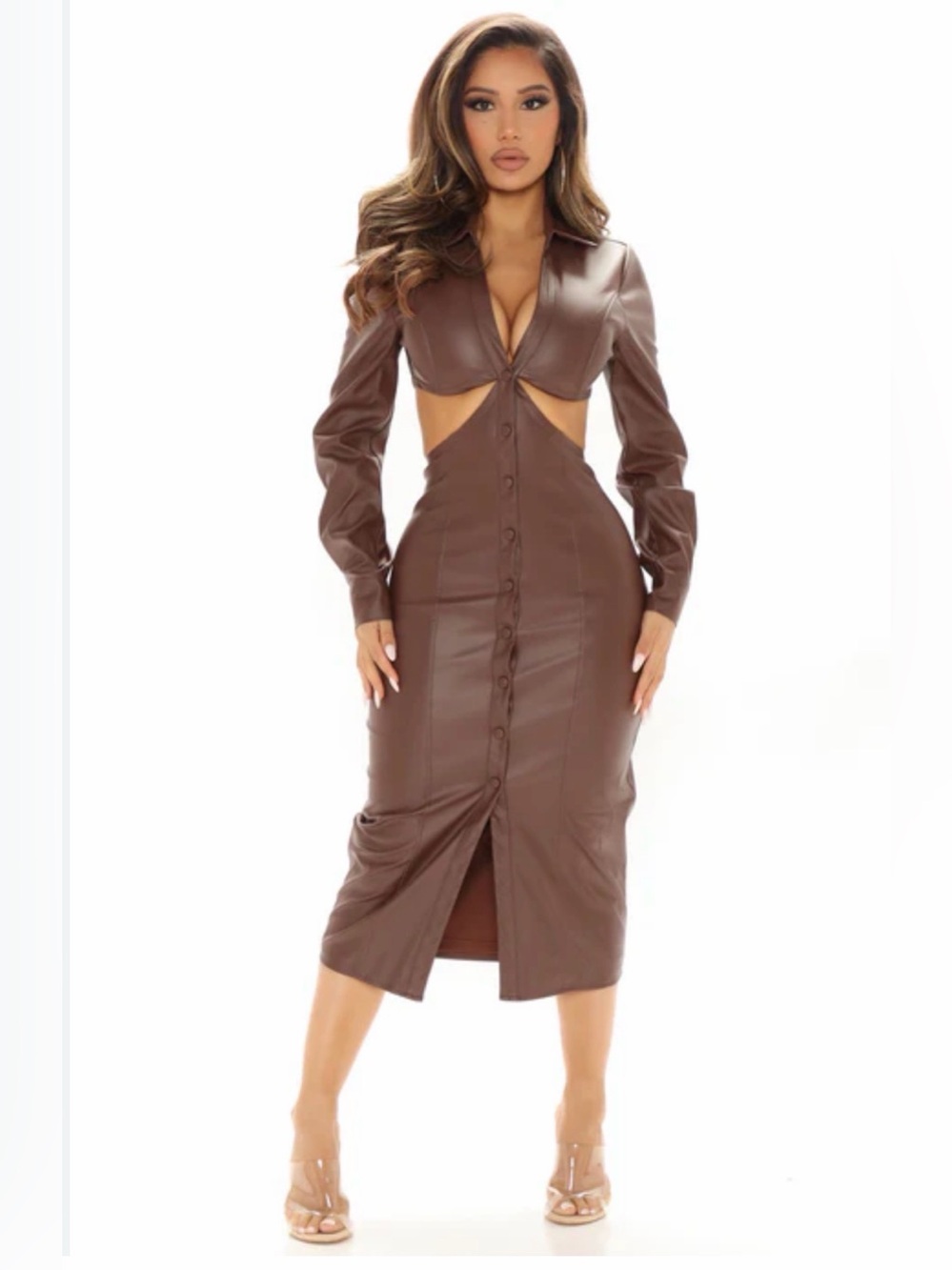 Fashion Nova sexy unique dress 🔥🤩 like new 🍫